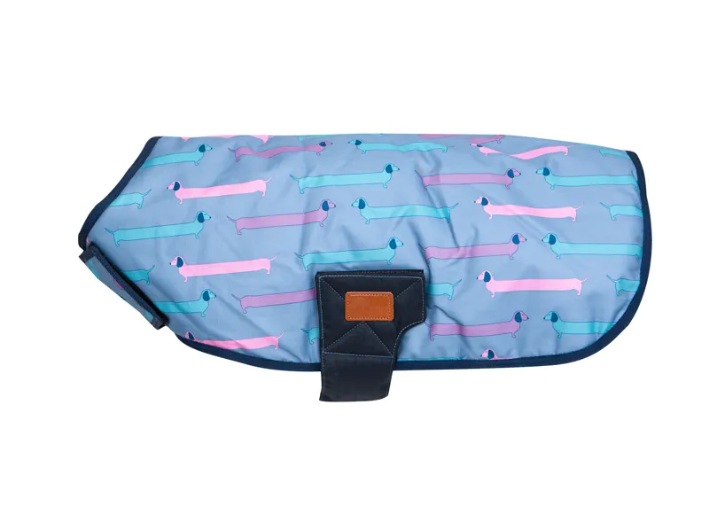 Benji and Flo Dorris The Dachshund Dog Coat - Riviera/Navy